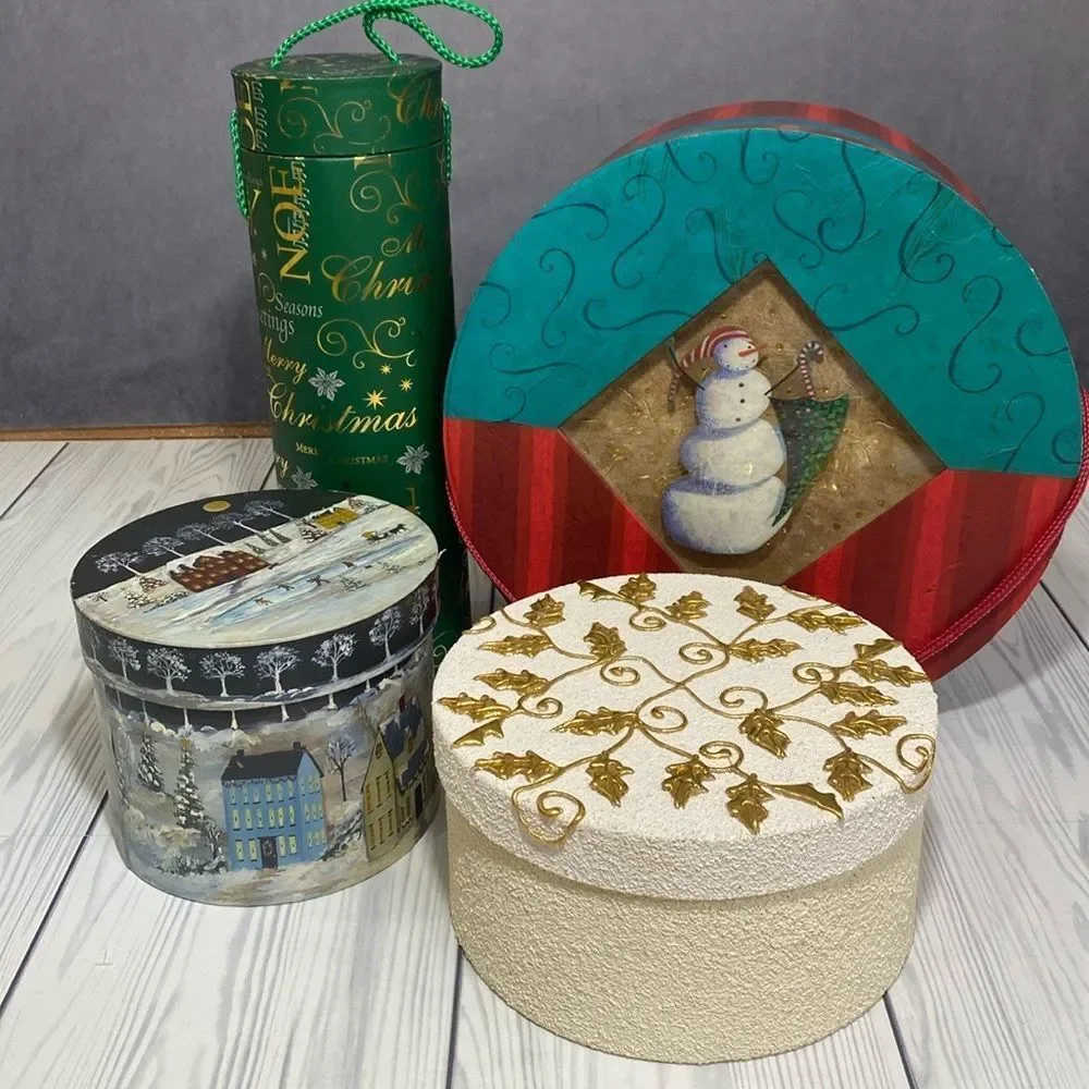 Holiday Christmas Gift Box Bundle of 4